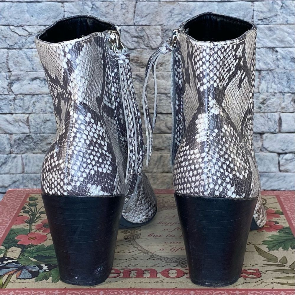 Dolce Vita Snake Print Ankle Boots - Picture 5 of 9